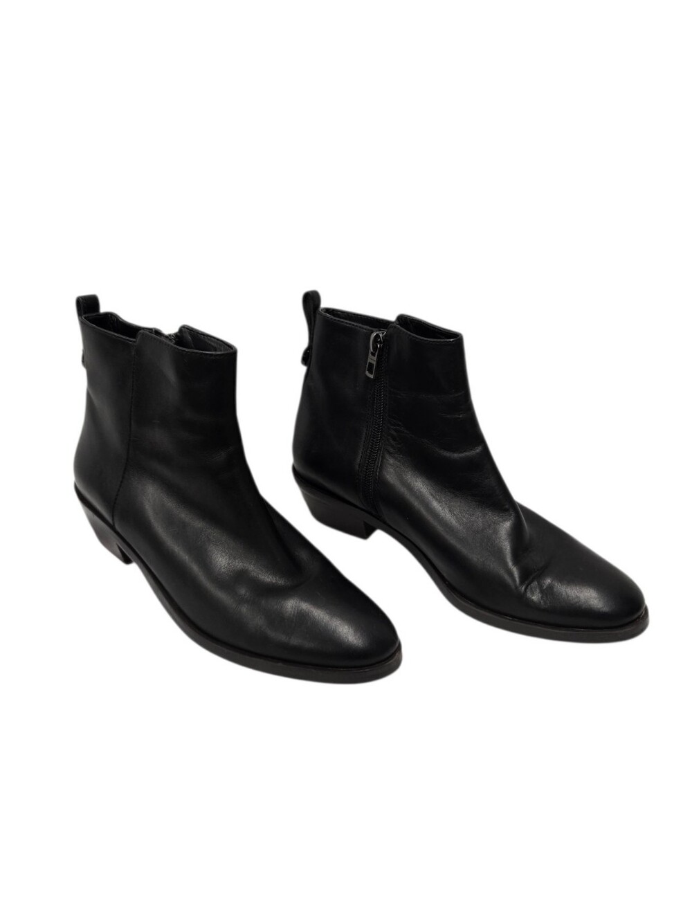 Coach Carmen Black Leather Ankle Boots